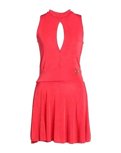 Coral Synthetic fabric Short dress
