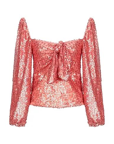 Coral Tulle Blouse