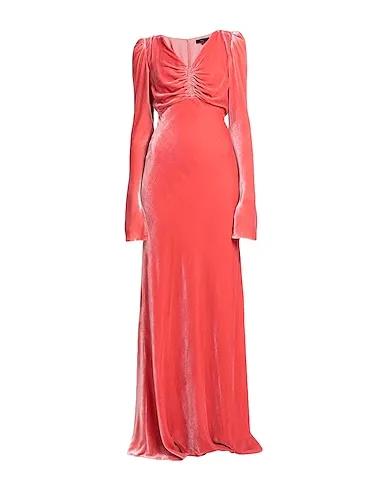 Coral Velvet Long dress