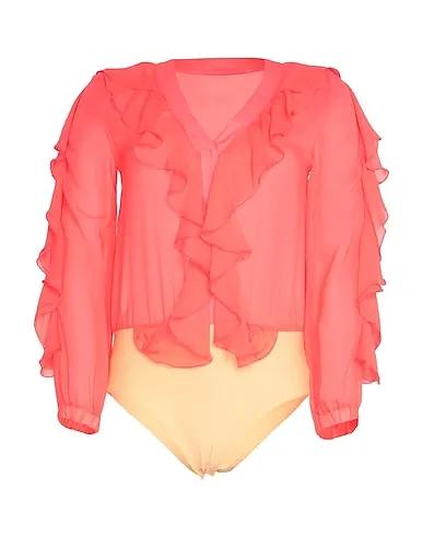 Coral Voile Solid color shirts & blouses