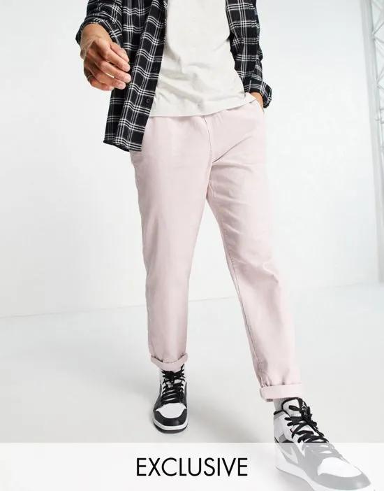 cord utility sweatpants in pink