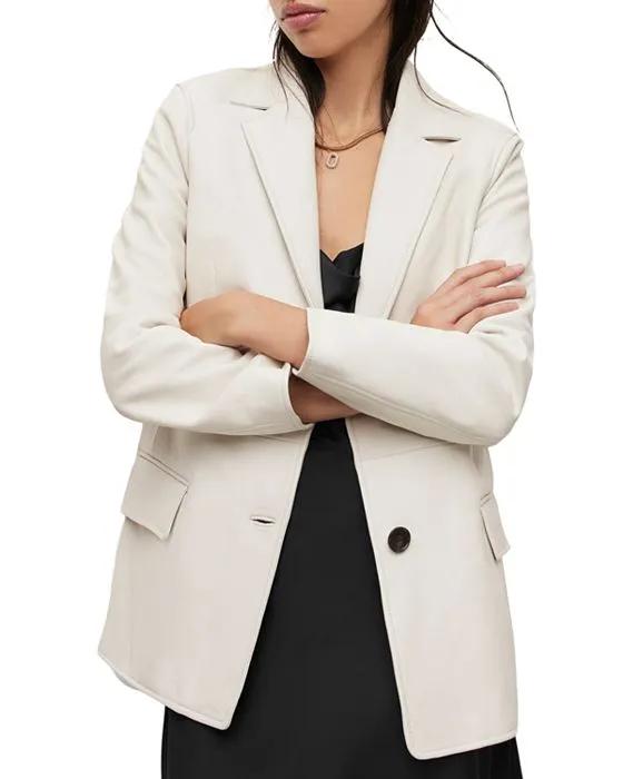 Corinna Leather Blazer