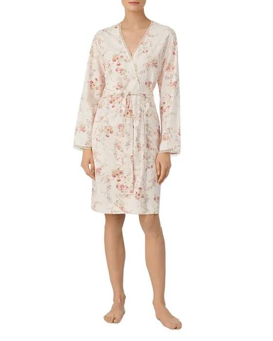 Cotton Lace Trim Robe 