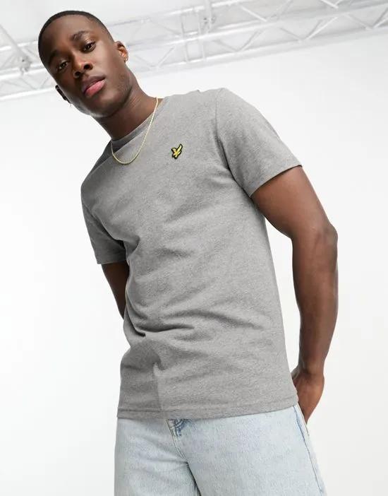 cotton logo t-shirt in gray heather