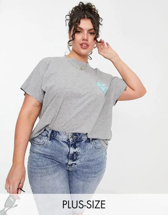 cotton 'your loss' T-shirt in gray - gray