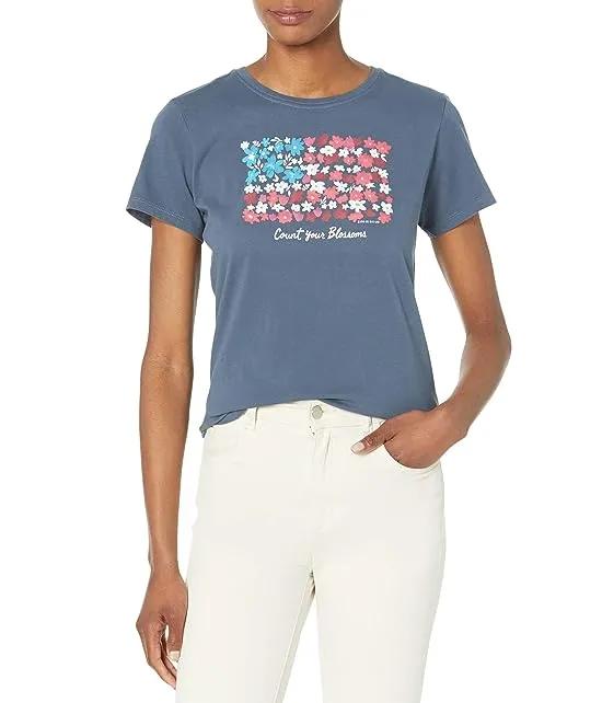 Count Your Blossoms USA Flag Short Sleeve Crusher-Lite™ Tee