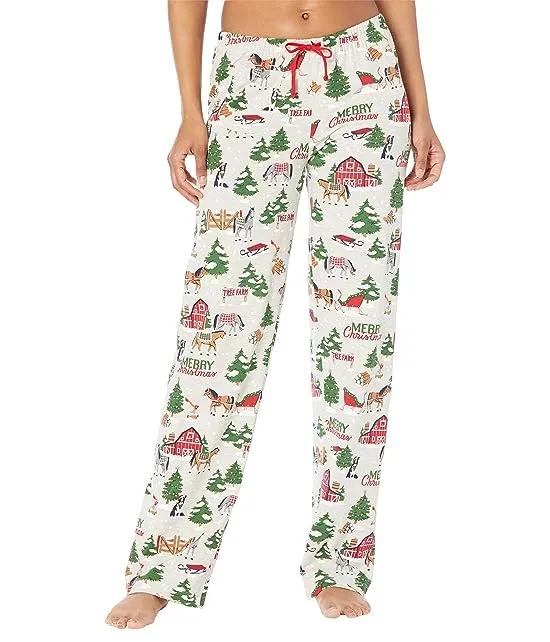 Country Christmas Jersey Pajama Pants
