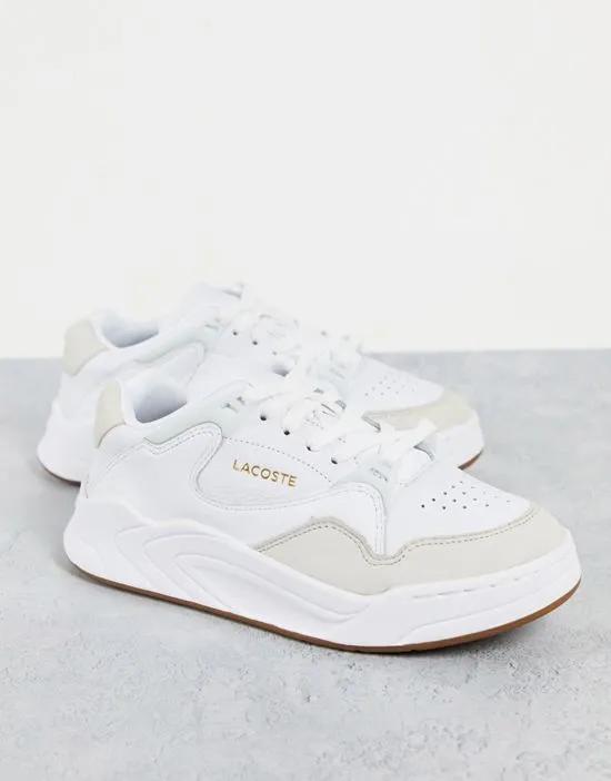 Court Slam 319 Suede mix chunky sneakers in white