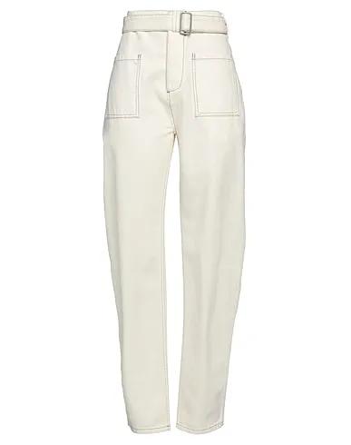 Cream Canvas Casual pants