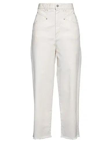 Cream Denim Denim pants