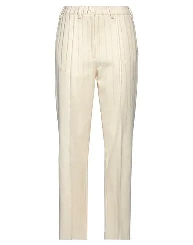 Cream Flannel Casual pants