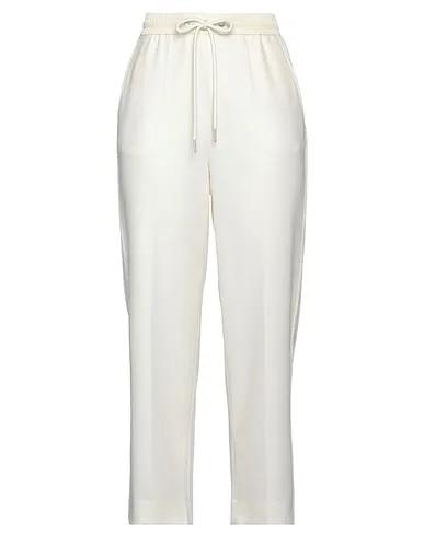 Cream Flannel Casual pants