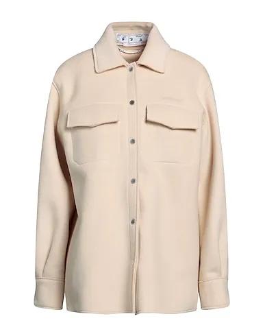 Cream Flannel Solid color shirts & blouses
