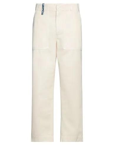 Cream Gabardine Casual pants
