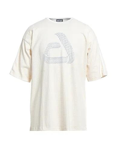 Cream Jersey Oversize-T-Shirt