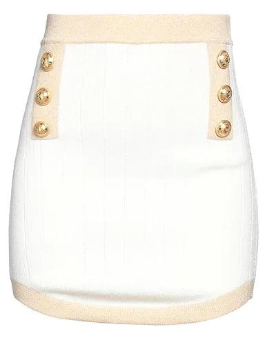 Cream Knitted Mini skirt