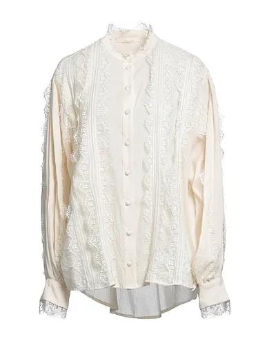 Cream Lace Lace shirts & blouses