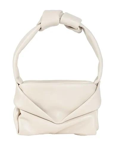 Cream Leather Handbag KISS BAG

