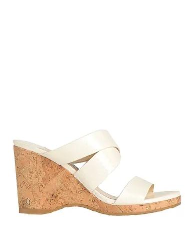 Cream Leather Mules and clogs