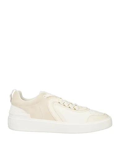 Cream Leather Sneakers