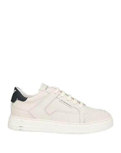 Cream Leather Sneakers