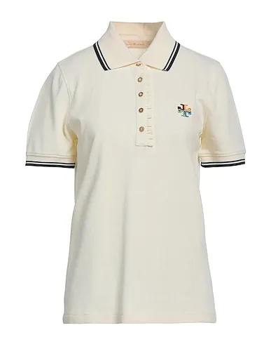 Cream Piqué Polo shirt
