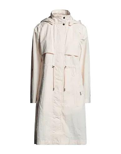 Cream Techno fabric Full-length jacket