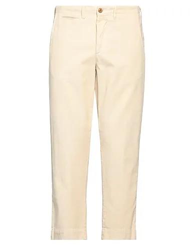 Cream Velvet Casual pants