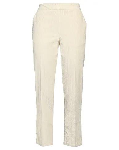 Cream Velvet Casual pants