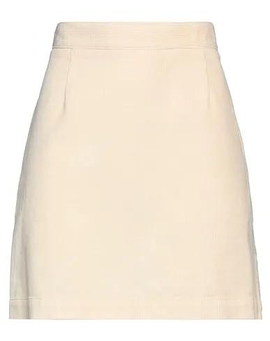 Cream Velvet Mini skirt