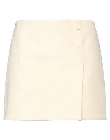 Cream Velvet Mini skirt