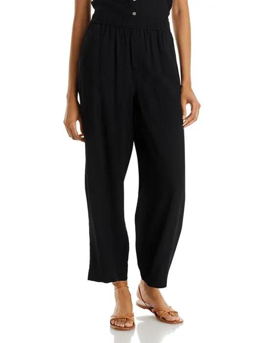Crepe Straight Leg Pants
