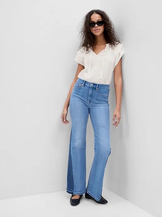 Crinkle Gauze Flutter Sleeve Top