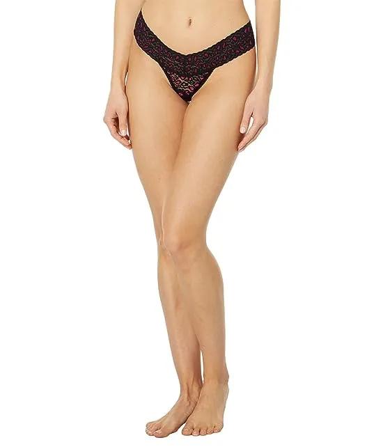 Cross Dyed Leopard Low Rise Thong