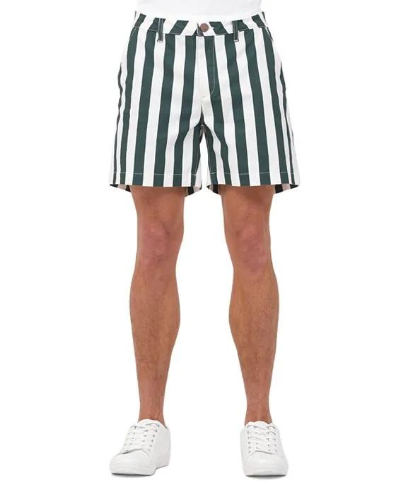 Cruise Cotton Blend Stripe Slim Fit Shorts 