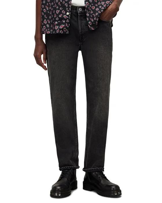 Curtis Straight Fit Jeans in Washed Black