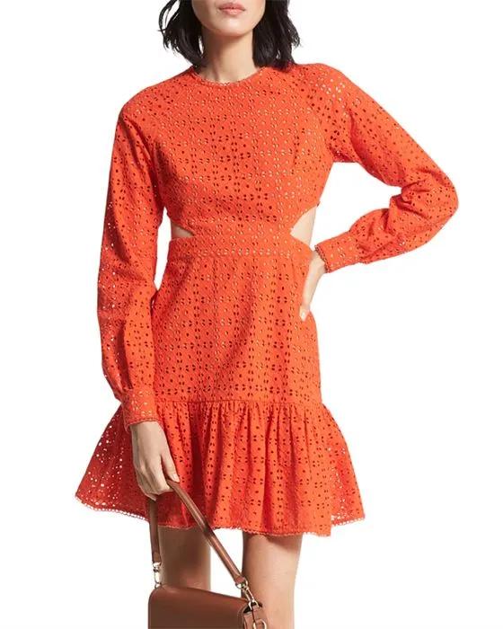 Cutout Eyelet Mini Dress