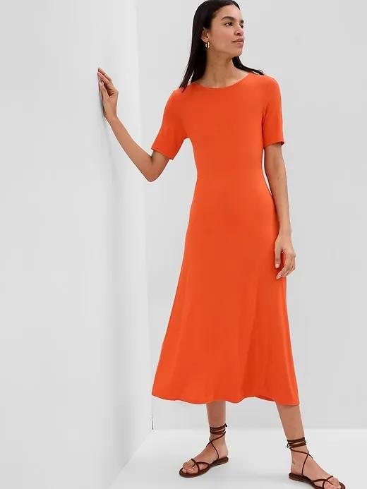 Cutout Maxi T-Shirt Dress