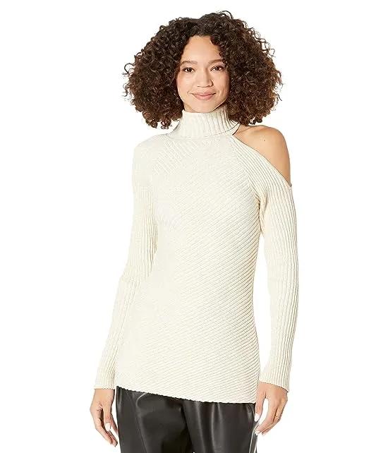 Cutout Shoulder Sweater