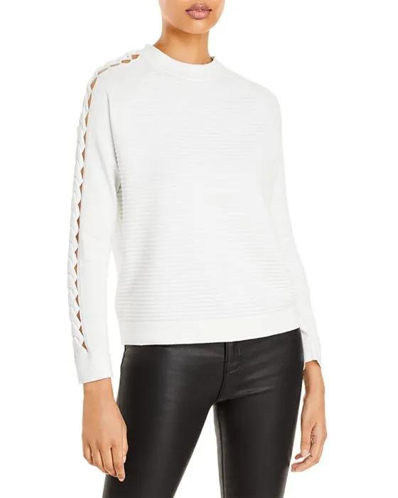 Cutout Trim Sweater