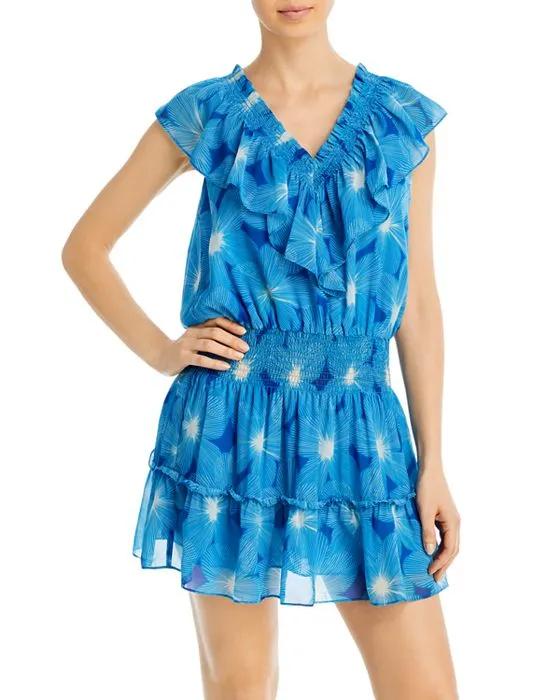 Danica Printed Ruffled Mini Dress