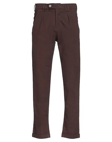 Dark brown Cotton twill Cropped pants & culottes