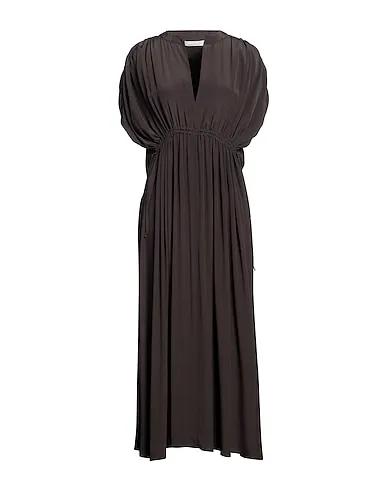 Dark brown Crêpe Long dress