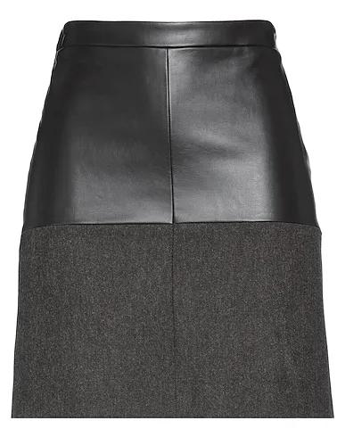 Dark brown Flannel Mini skirt