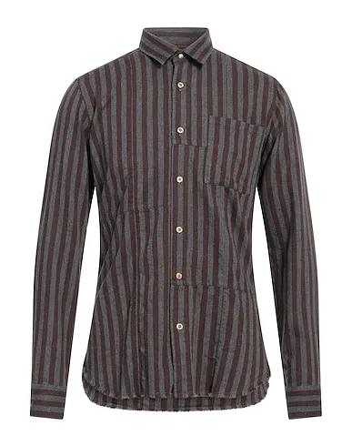 Dark brown Flannel Striped shirt