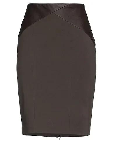 Dark brown Jersey Mini skirt