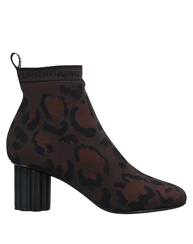 Dark brown Knitted Ankle boot