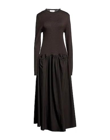 Dark brown Knitted Long dress