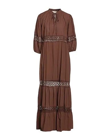 Dark brown Lace Long dress