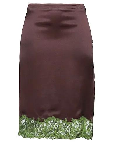 Dark brown Lace Midi skirt
